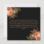 オレンはっきりしたジウォーターカラーマトロン招待状 招待状 (裏面)