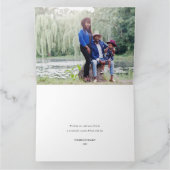 オレンはっきりしたジハッピークワンザ独身のフォトホリデー カード (内部)