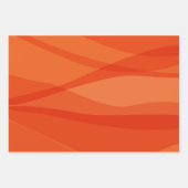 オレンはっきりしたジモダン抽象芸術シェイプアートエステティック ラッピングペーパーシート (正面2)