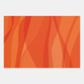 オレンはっきりしたジモダン抽象芸術シェイプアートエステティック ラッピングペーパーシート (正面)