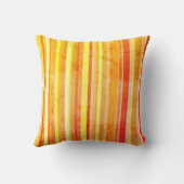 オレンはっきりしたジランダムストライプ装飾用クッション クッション (裏面)