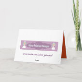 オレンはっきりしたジレトロフラワーソブリティ誕生日カード カード (裏面)