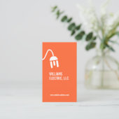 オレンはっきりしたジ電気工モダン業用カード 名刺 (スタンド正面)