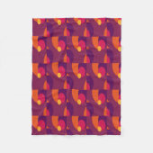 オレンはっきりしたジ、ピンク、紫のモダンデザイン フリースブランケット (正面)