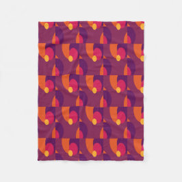 オレンはっきりしたジ、ピンク、紫のモダンデザイン フリースブランケット