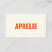 オレンはっきりしたモダンジホワイトクリエイティブプロフェッショナル 名刺 (正面)