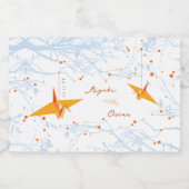 オレンぶら下がったジ折り紙紙クレーズアジア結婚ズ リキュールボトルラベル (シングルラベル)