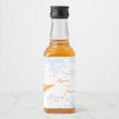 オレンぶら下がったジ折り紙紙クレーズアジア結婚ズ リキュールボトルラベル (正面)