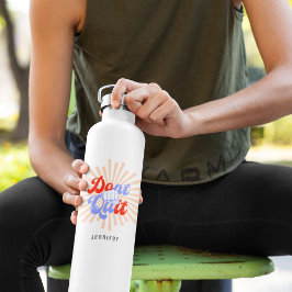 オレンやめジ紫やる気を起こさせるのレトロ ウォーターボトル