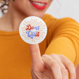 オレンやめジ紫やる気を起こさせるのレトロ ラウンドシール