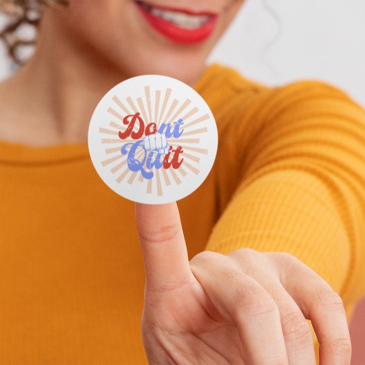 オレンやめジ紫やる気を起こさせるのレトロ ラウンドシール