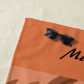 オレンアートジ – ブラウンコルシダ模様 ビーチタオル (インサイチュ)