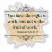 オレンインスパイアジミニマリストバガバドギタ引用文 シール (正面)