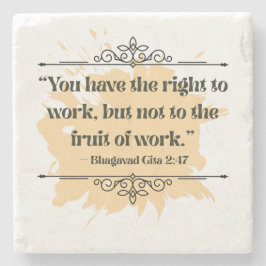 オレンインスパイアジミニマリストバガバドギタ引用文 ストーンコースター