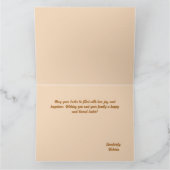 オレンエレガントジとピンクのイースターカード カード (内部)