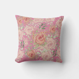 オレンエレガントジと赤面バラの水色 アウトドアクッション
