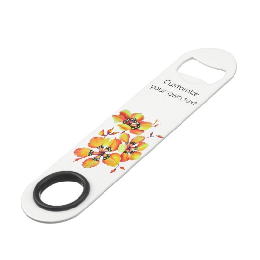 オレンエレガントジの花カスタマイズ – あなた自身 スピード栓抜き (正面アングル)