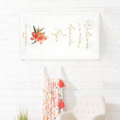 オレンエレガントジオの花結婚の歓迎 横断幕 (インサイチュ)