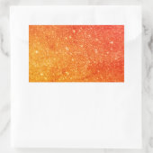 オレンエレガントジグリッター 長方形シール (バッグ)