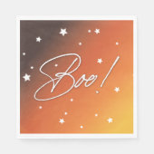 オレンエレガントジサンセット/ホワイトブー!ハローウィンパーティ スタンダードランチョンナプキン (正面)