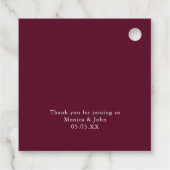 オレンエレガントジダリアスフラワーブルゴーニュ フェイバータグ (裏面)