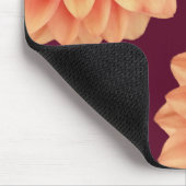 オレンエレガントジダリアスフラワーブルゴーニュ・モノグラム マウスパッド (コーナー)