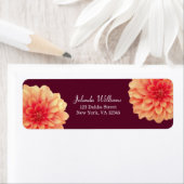 オレンエレガントジダリアスフラワーブルゴーニュ ラベル (インサイチュ)