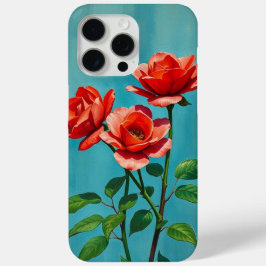 オレンエレガントジバラフローラモバイルケース iPhone 15 PRO MAXケース