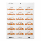 オレンエレガントジバラフローラ差出人住所ラベル ラベル (フルシート)