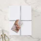 オレンエレガントジピーチフローラギフトラベル ギフトタグ (より糸付き)