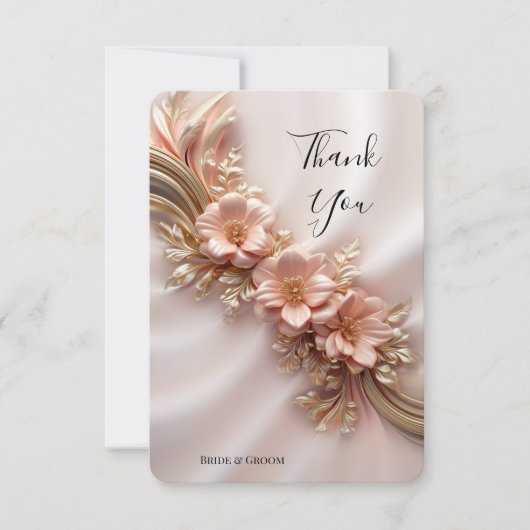 オレンエレガントジピーチフローラサンキューカード サンキューカード (正面)