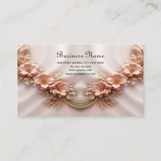 オレンエレガントジピーチフローラ名刺 名刺 (裏面)