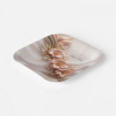 オレンエレガントジピーチフローラ紙プレート ペーパープレート (傾斜あり)