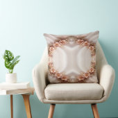 オレンエレガントジピーチフローラ装飾用クッション クッション (椅子)