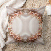 オレンエレガントジピーチフローラ装飾用クッション クッション (ブランケット)