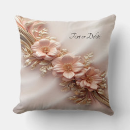 オレンエレガントジピーチフローラ装飾用クッション クッション
