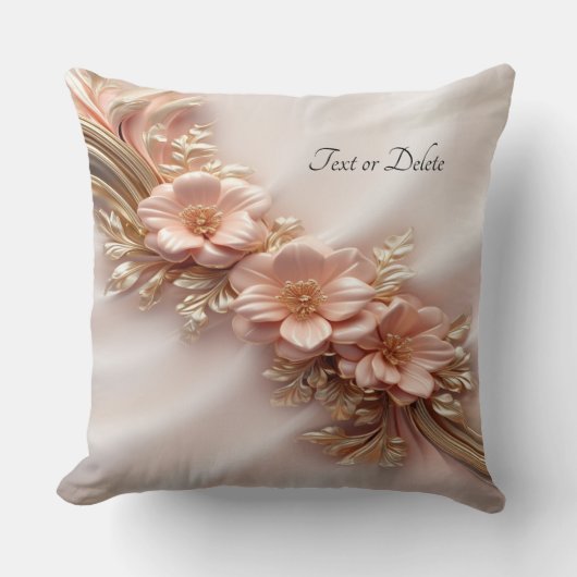 オレンエレガントジピーチフローラ装飾用クッション クッション (正面)