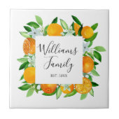 オレンエレガントジフルーツと花サマーフローラ タイル (正面)