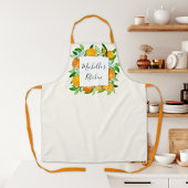 オレンエレガントジフルーツと花植物学 エプロン