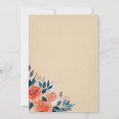 オレンエレガントジフローラウォーター結婚カラー 招待状 (裏面)