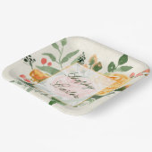 オレンエレガントジフローラカスタムイースターホリデー ペーパープレート (傾斜あり)