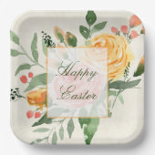 オレンエレガントジフローラカスタムイースターホリデー ペーパープレート (正面)