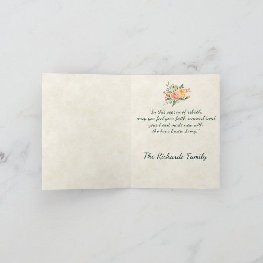 オレンエレガントジフローラカスタムイースター シーズンカード (内部)