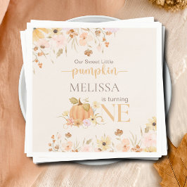 オレンエレガントジフローラザリトルカボチャ誕生日 スタンダードカクテルナプキン