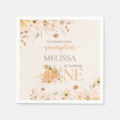 オレンエレガントジフローラザリトルカボチャ誕生日 スタンダードカクテルナプキン (正面)