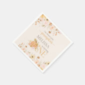 オレンエレガントジフローラザリトルカボチャ誕生日 スタンダードカクテルナプキン (角)