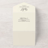 オレンエレガントジフローラブライダルシャワーとレシピ オールインワン招待状 (外側)