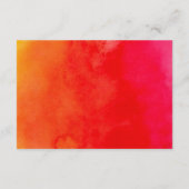 オレンエレガントジフローラブーゲンビルウェディングRSVP エンクロージャーカード (裏面)