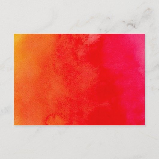 オレンエレガントジフローラブーゲンビルウェディングRSVP エンクロージャーカード (裏面)