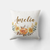 オレンエレガントジフローラベビーシャワー装飾用クッション クッション (裏面)